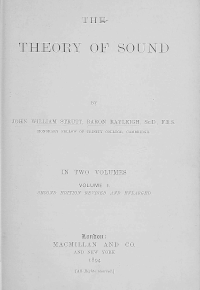 Theory of Sound