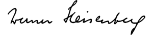 Assinatura de Werner Heisenberg