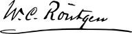 Assinatura de Wilhelm Röntgen