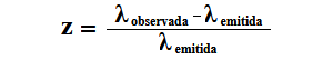 Fórmula do redshift